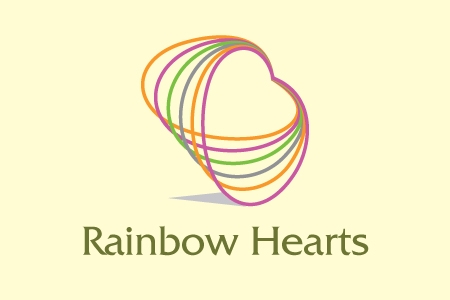 Rainbow Hearts Logo Design